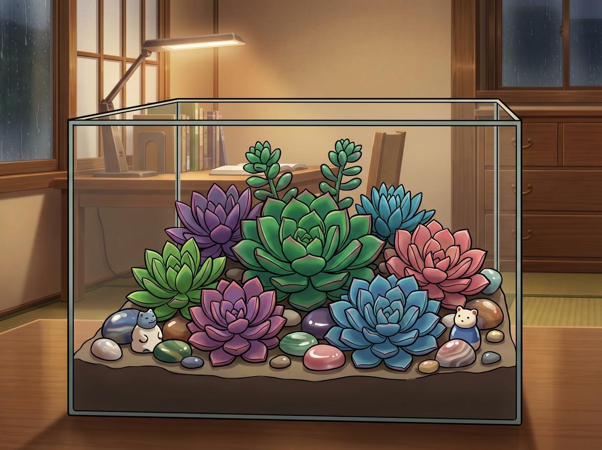 青柠视频视频-多肉植物创意组合视频演示